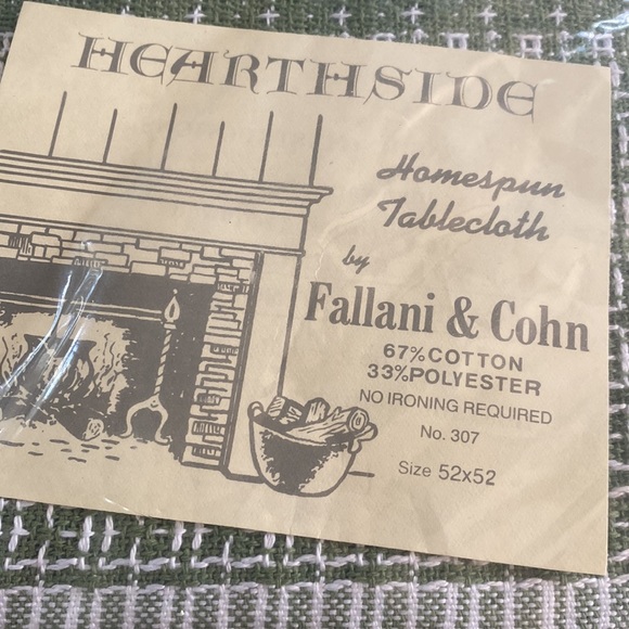 Vintage Hearthside Homespun Tablecloth & Napkins by Fallani & Cohn - Picture 3 of 6